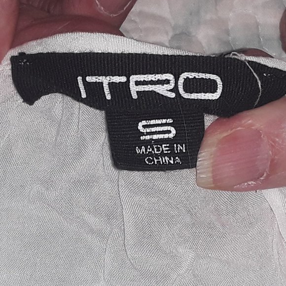 Ladies ITRO Sheer White with Green Accent and Tie - Picture 3 of 6